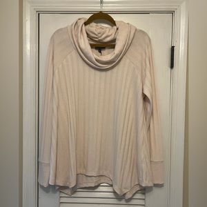 Bobeau Off White Cowl Neck Knit Tunic Sz L NWT